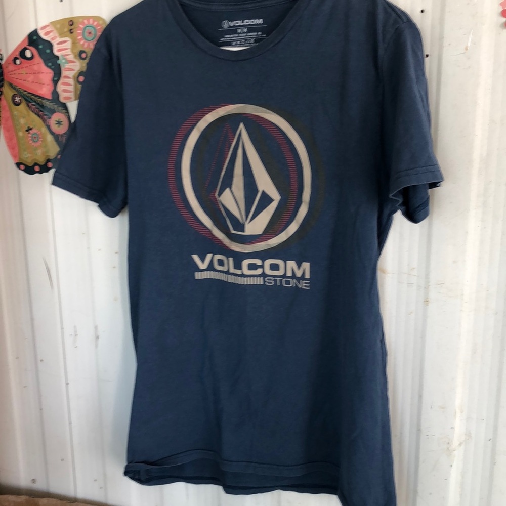 Men’s Volcom Stone Medium Blue 100% Cotton TShirt Size M